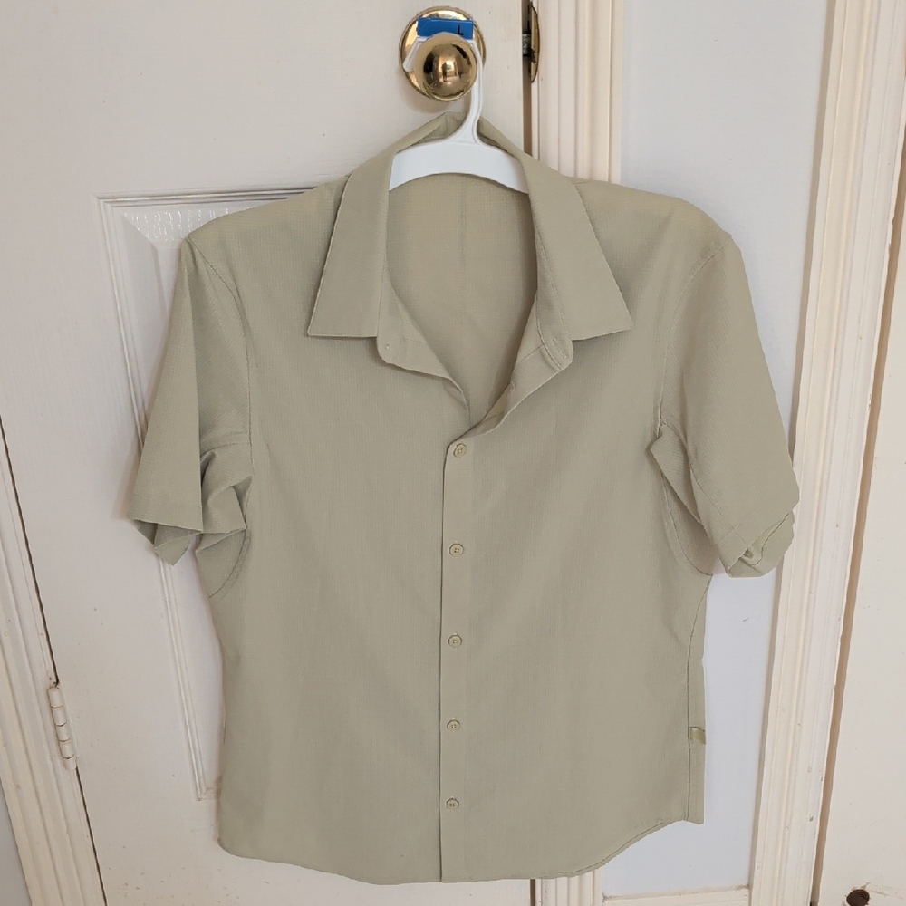 lululemon athletica Men's Light Tan Button Down Shirt